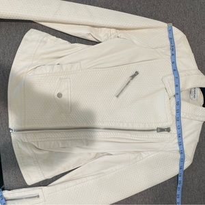 White bebe vegan leather jacket